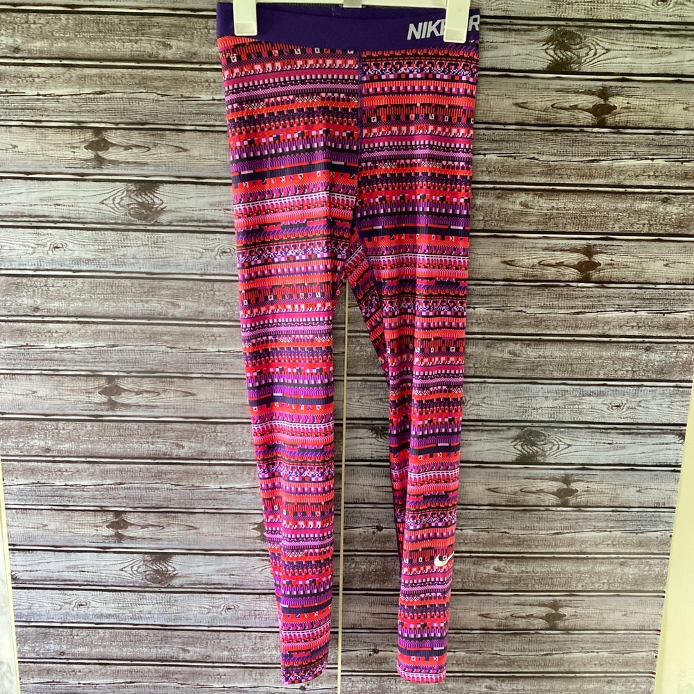 Nike Pro Women's Dri-Fit Competition Base‎ Layer Leggings Size M Multi Logo NWT